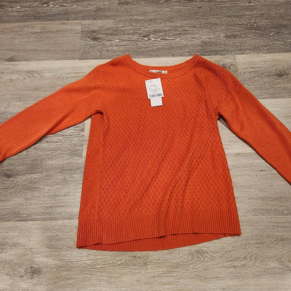 Nouveaux - Women's Orange Sweater - Size Small - 100% Acrylic